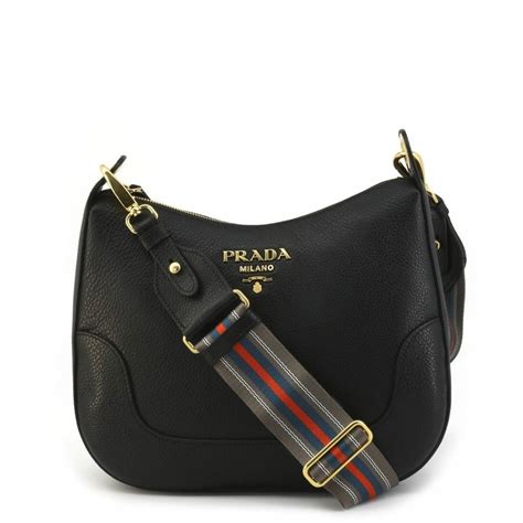 prada vitello daino crossbody bag black|prada vitello phenix bag.